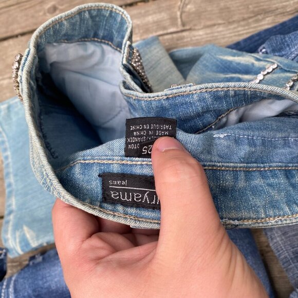 Lot of 4 Vintage Y2K Denim Jeans Size 25-28 - Mirmana, Sixty Nine - Picture 3 of 9
